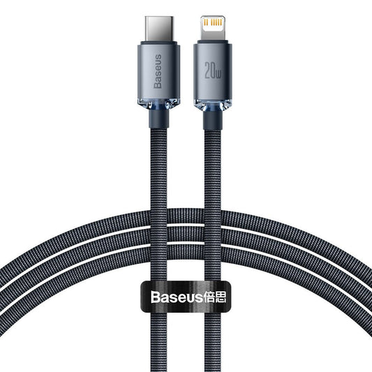 Cable USB-C male/ligntning BASEUS TG-CAJY000201 PD 20w 1.2m Noir