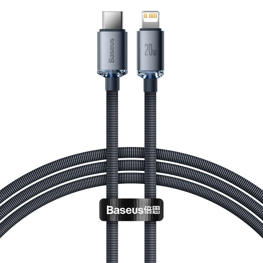 Cable USB-C male/ligntning BASEUS TG-CAJY000201 PD 20w 1.2m Noir