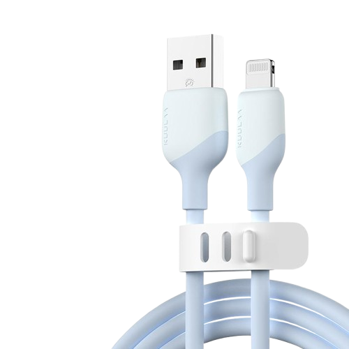 Cable USB-A male/Lightning male KUULAA  Data câble rapide 1m bleu