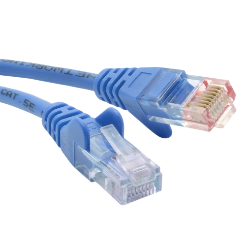 Cable reseau RJ45 Ethernet 5m Cat.5E UTP Gris/bleu