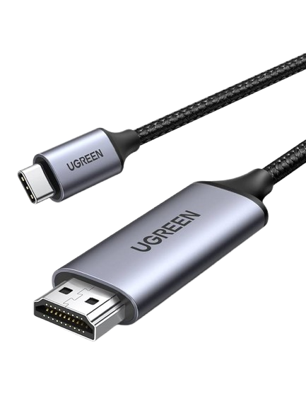 Cable HDMI vers USB-C UGOURD U0005 tressé Gris