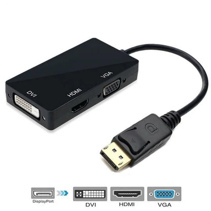 - Adaptateur Displayport Male Vers Vga/Dvi-D/Hdmi Femelle