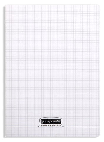 Cahier grand carreaux 21x29.7 polypro transparent96p