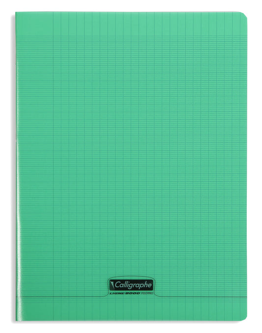 Cahier grand carreaux 48p polypro multicolors 8000