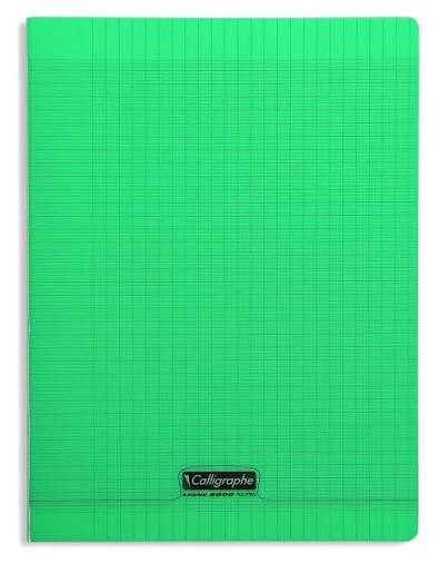 Cahier grand carreaux 24x32 calligraphe 192p 80g/ vert