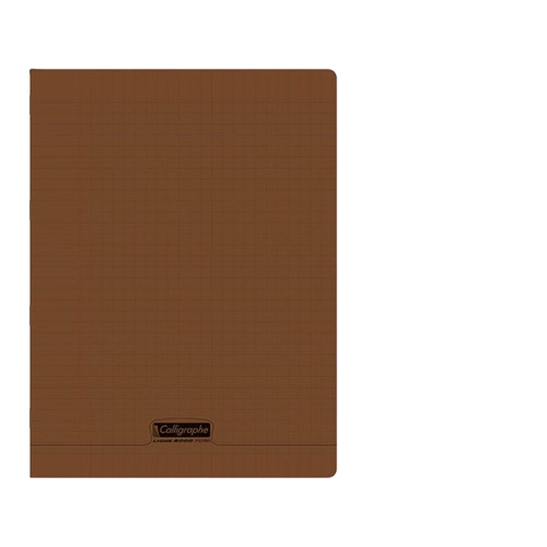 Cahier grand carreaux 24x32 polypro 96p 90g marron