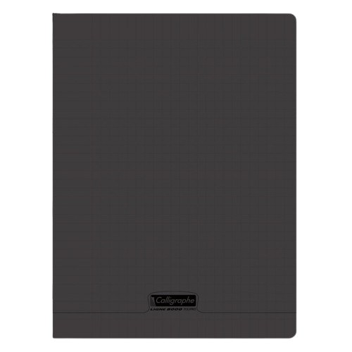 Cahier grand carreaux 24x32 polypro noir 192p Calligraphe 8000