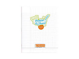Cahier  grand carreaux 17x22 polypro 48p "Poésie & Chant" 90g incol
