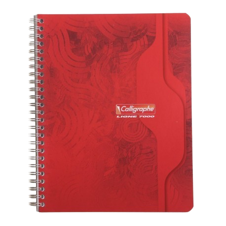 Cahier de texte grand carreaux 17x22 seyes spiral 70g 100p