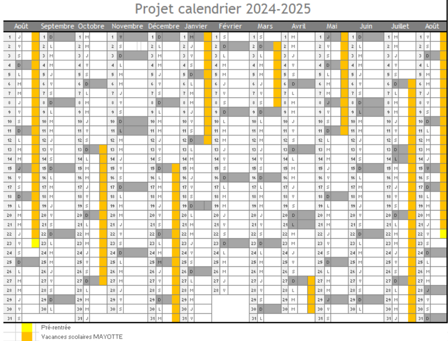 Agenda scolaire 2024-2025 Mayotte Quizz 2024-2025
