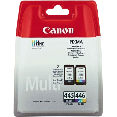 Encre Multipack Canon 445 & 446 Noir ou Couleur
