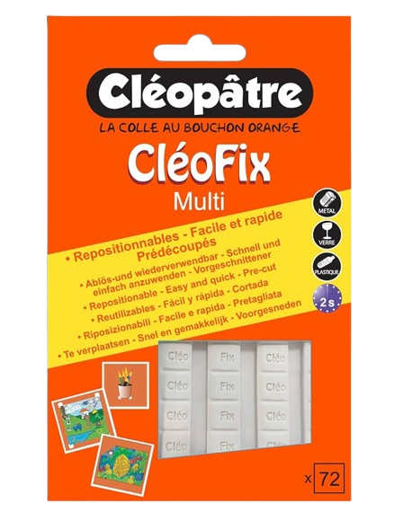 Pate à fixe Cléopâtre Cléofix blanc 80 pastilles x72