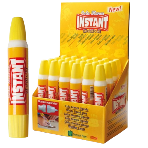 Colle liquide blanche instant double appli 35ml