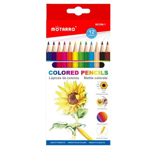 Crayon de couleur MOTARRO MC096-1 (x12)