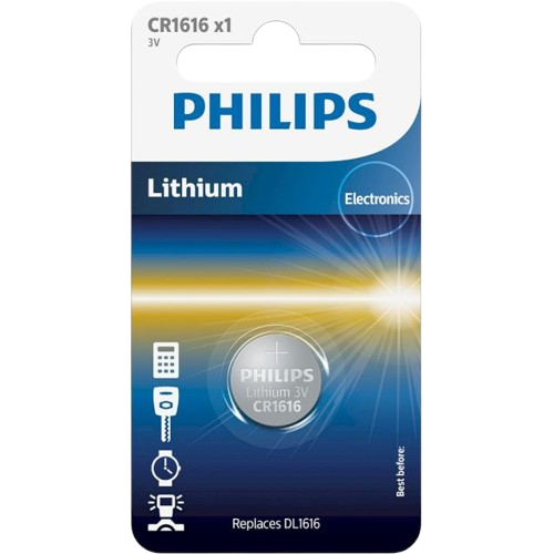 Pile bouton PHILIPS CR1616 Lithium 3V