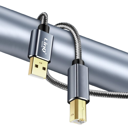 Cable USB Imprimante Transmission Signal Deluxe 3m Noir/Gris