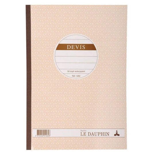 Carnet de devis 50 dupli autocopiant LE DAUPHIN 1262
