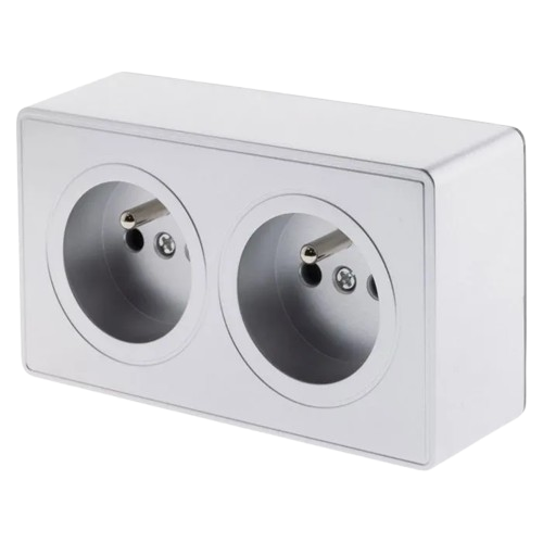 Prise murale apparent Double VESA MZ-01-YIN 16a 104mm
