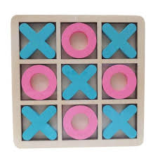 Jeu de société de table Parker 0/X décor en bois enfants Famille