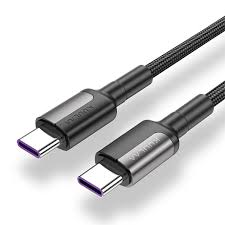 Cable USB-C Male/USB-C Male Tressé KUULAA PD 65w 20v/5A 3M Noir