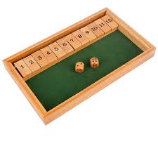 Jeu de dés de 33cm boîte bambou 12 tuiles à bascule maths de Table enfants adultes
