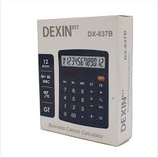 Calculatrice DEXIN bst DX-837B solaire Blanc