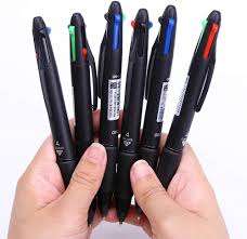 Stylo à bille 4 couleurs DELI 0,7mm Noir