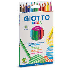Crayons De Couleur Giotto Mega Extra Large (X12) 5.5mm