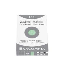 Fiches Bristol Exacompta 75x125 vert