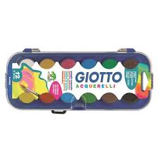 Boite 12 pastilles gouache giotto 23mm
