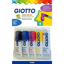 Gouache Giotto Extre-Fine 10ml (X5) Couleurs Primaires