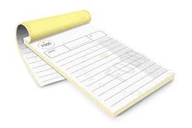 Carnet de commandes autocopiant restaurant