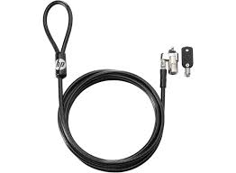 Cable de sécurité pour PC portable à clé HP Keyed Cable Lock 10mm Noir