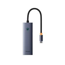 Hub USB BASEUS USB3.0 male/4 ports d'extention USB 3.0 femeles Gris