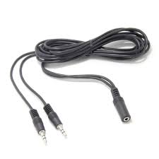 Cable Jack Splitter 1 Male/2 Femele