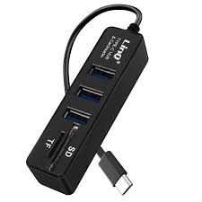 HUB USB-C vers USB SD Micro SD Noir