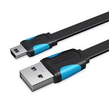 Cable USB 2.0 male vers Mini USB male VENTION VAS-A14-B100 1m Noir