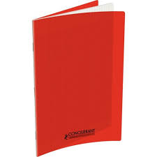 Cahier scolaire piqûres 96 pages 90g 24x32 polyro Rouge