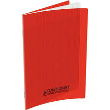 Cahier agrafe A4 polypro rouge 90g 48P seyes classique