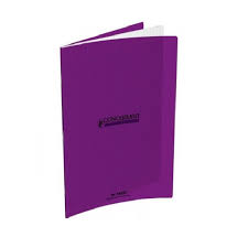 Cahier grand carreaux 17x22 polypro violet 32p