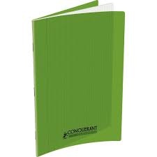 Cahier 21x29,7 48p Polypro Seyes Gd Carreaux Conquerant Hamelin 90g Vert