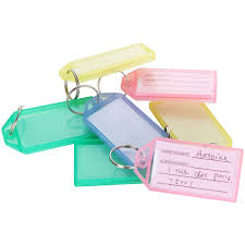 Porte-clés étiquettes ASelected multi-couleurs anneau en Acier (x1)