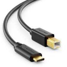 Cable imprimante USB type-c/USB B deleyCON 1 mètre noir