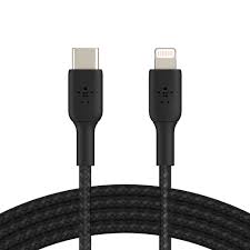 Cable USB vers Lightning RECOREN RCCX1T3-RT0G1 tressé 1,2m Noir