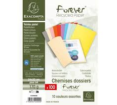 Chemises à dossiers Forever 24x32  Multicouleurs x100 170g