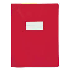 OXFORD Protège-Cahier SMS A4 PVC Opaque 12/ 100ème Rouge