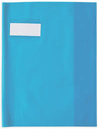 Oxford protège cahier SMS 17x22 PVC opaque 12/100ème bleu turquoise