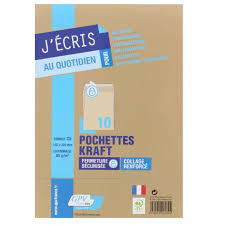 Enveloppes marrons "J'écris au quotidien" 162x229mm GPV Everyday (X10)