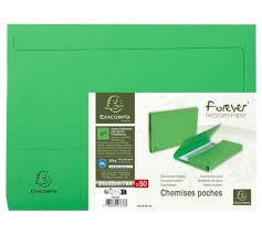 Chemises à dossiers Forever 24x32 vert x100 220g