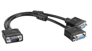 Splitter Double Vga 1 Male Vers 2 Femeles Iczi 30cm Noir